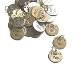 50 thank you charms with a ring  for party favors embellishment.