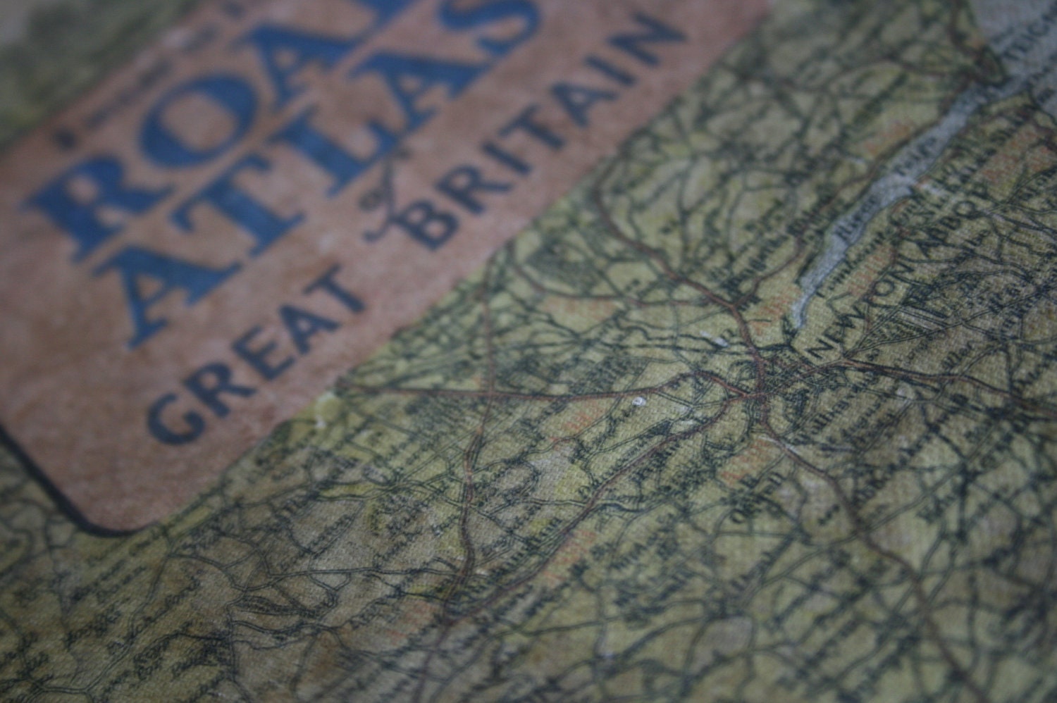 1950's Atlas of Great Britain - 100's of Mid-Century Maps - Perfect for Altered Art / Jewelery / Decoupage