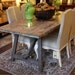 Old Wood Sawhorse Dining Table