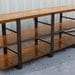 Vintage Distressed Steel and Wood Bookcase