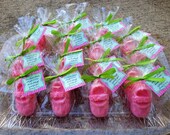 BOOTIE SOAP FAVORS (10 Favors) - Little Shoe Soap Favors, Birthday Favor or Baby Shower Favor, Mary Jane style soaps