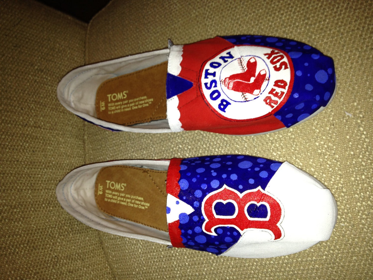 Custom TOMS- Boston Red Sox or another Team- Shoes Included in Purchase