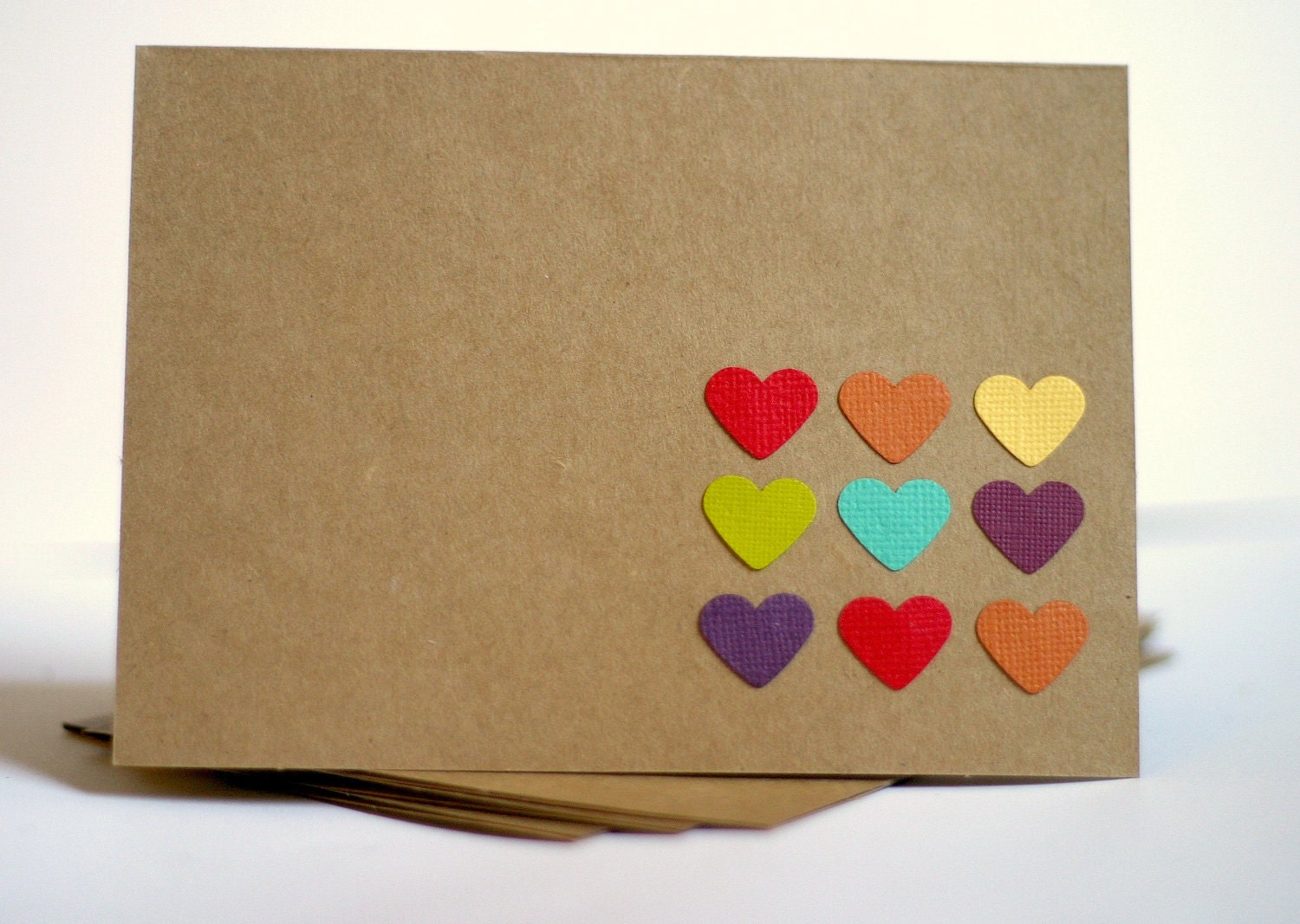 Thank You Cards with Rainbow Hearts