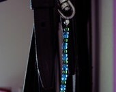 Five inch green and blue bridle charm