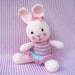 Candytuft - knitted toy bunny rabbit - INSTANT DOWNLOAD - PDF email knitting pattern - ePattern