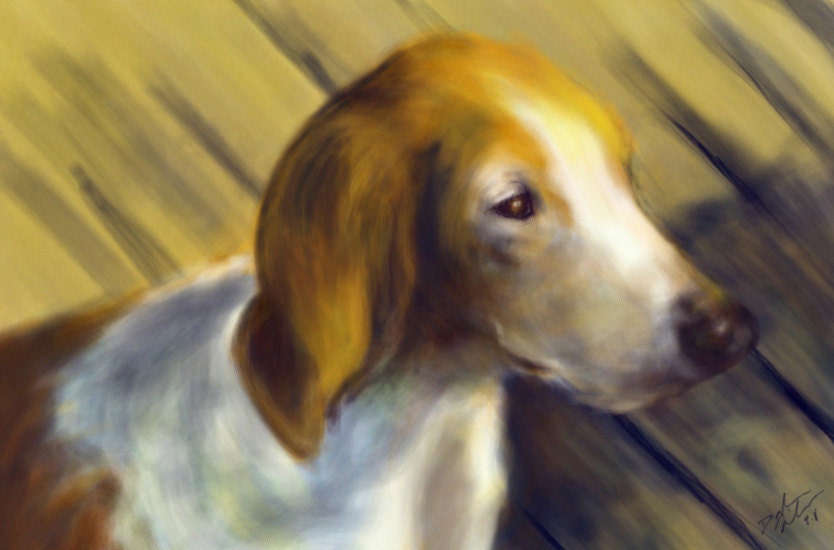 Winery Dog - 5x7 print matted and framed in 8x10 frame