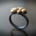 RESERVED for Suzanne: Pebble Ring - 14k Gold and Sterling Silver - OOAK