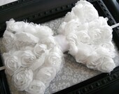 FREE SHIPPING-Big Mini Rosette Bow-White on a Headband