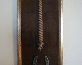 Custom Order Listing --- Framed Unicorn Horn and Horseshoe --- Example Only