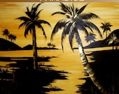 XLarge oil painting on  DEEP canvas  "Paradise" by Nicolette Vaughan Horner