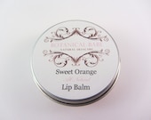 Lip Balm - Sweet Orange - Vegan - Shea Butter, Cocoa Butter, Almond Oil .5 oz