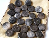 Made to Order - Smoke Fired Clay Pottery Ceramic Rune Set
