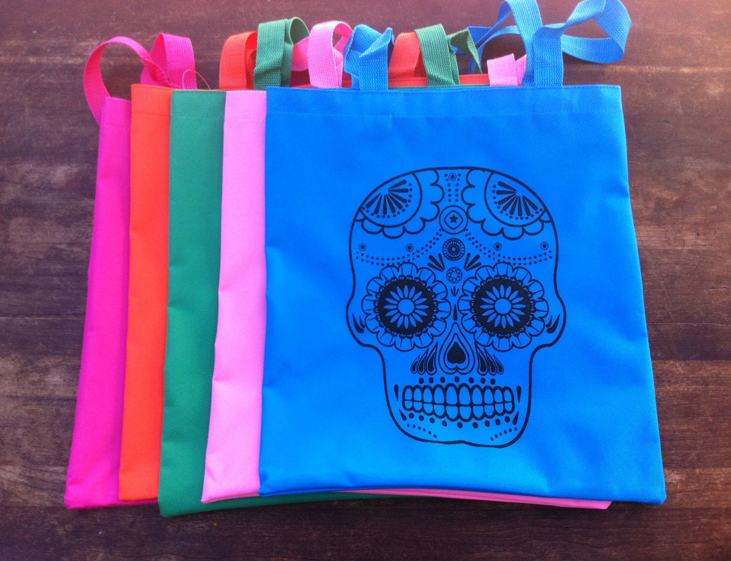 Sugar Skull Dia De Los Muertos Tote - Custom Color