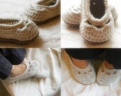 Crochet Patterns for Yoke Ballet House Slipper  for Mommy and Me Combo Pack (Two Patterns)