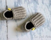 Toddler Crochet Pattern for "Jake" Loafers - Toddler Sizes 4-9 Pattern number 115 Instant Download