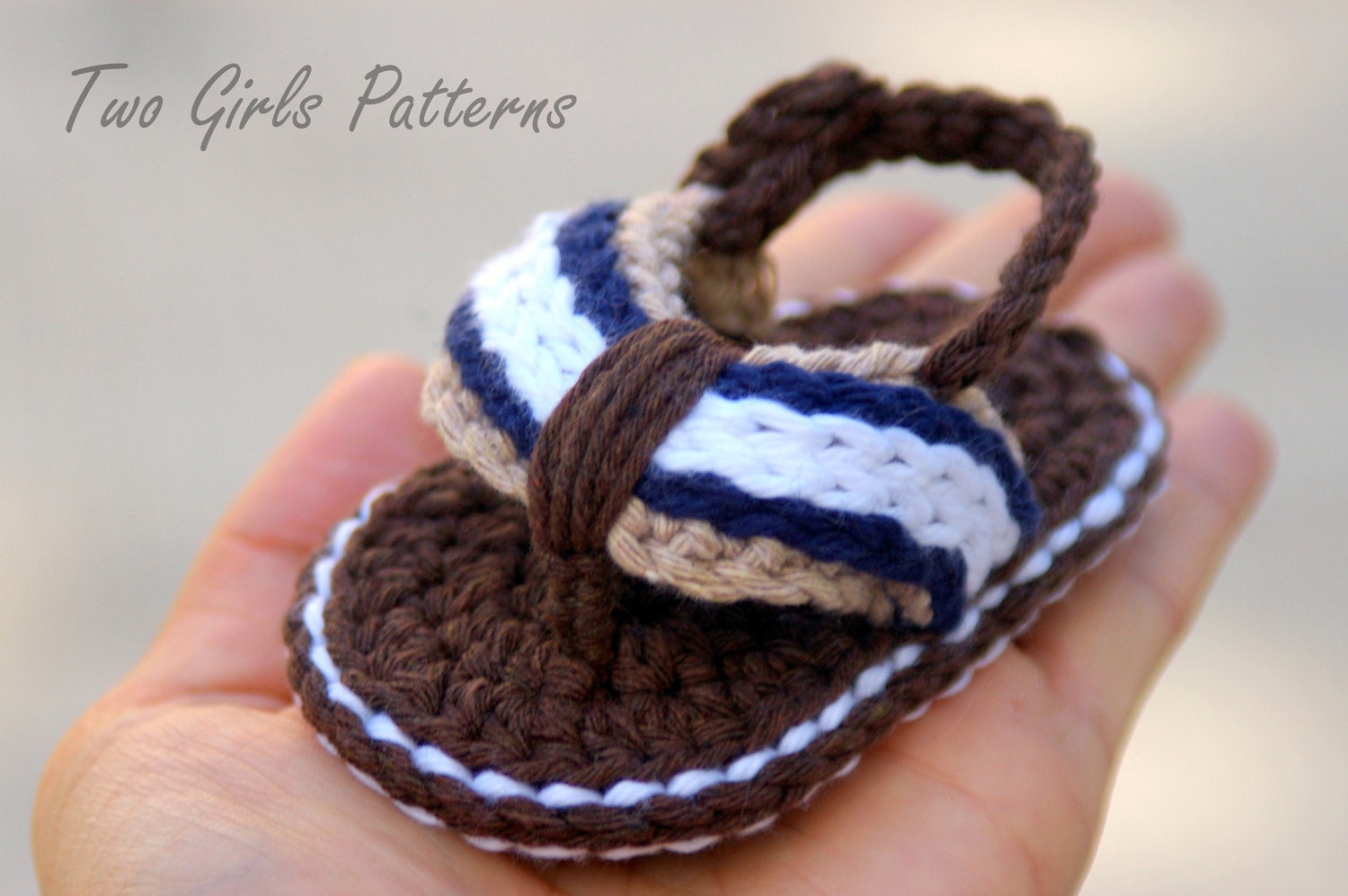 Baby Booties Crochet Pattern for Sporty Baby Flip Flop Sandals - Crochet Pattern number 116 - Instant Download