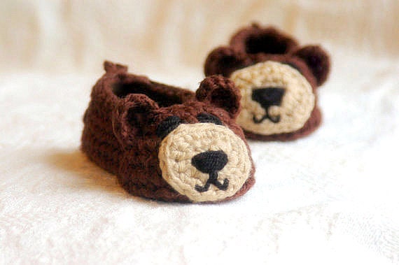 Crochet Pattern for Baby Bear House slippers Pattern 102 - Instant Download
