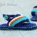 Crochet Patterns for Sporty Flip Flop Baby Sandals - Crochet pattern number 116 - Instant Download
