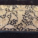 Black Velvet Clutch Vintage Ornate Gold Design Signed Lewis Made in India 1960's 1970's
