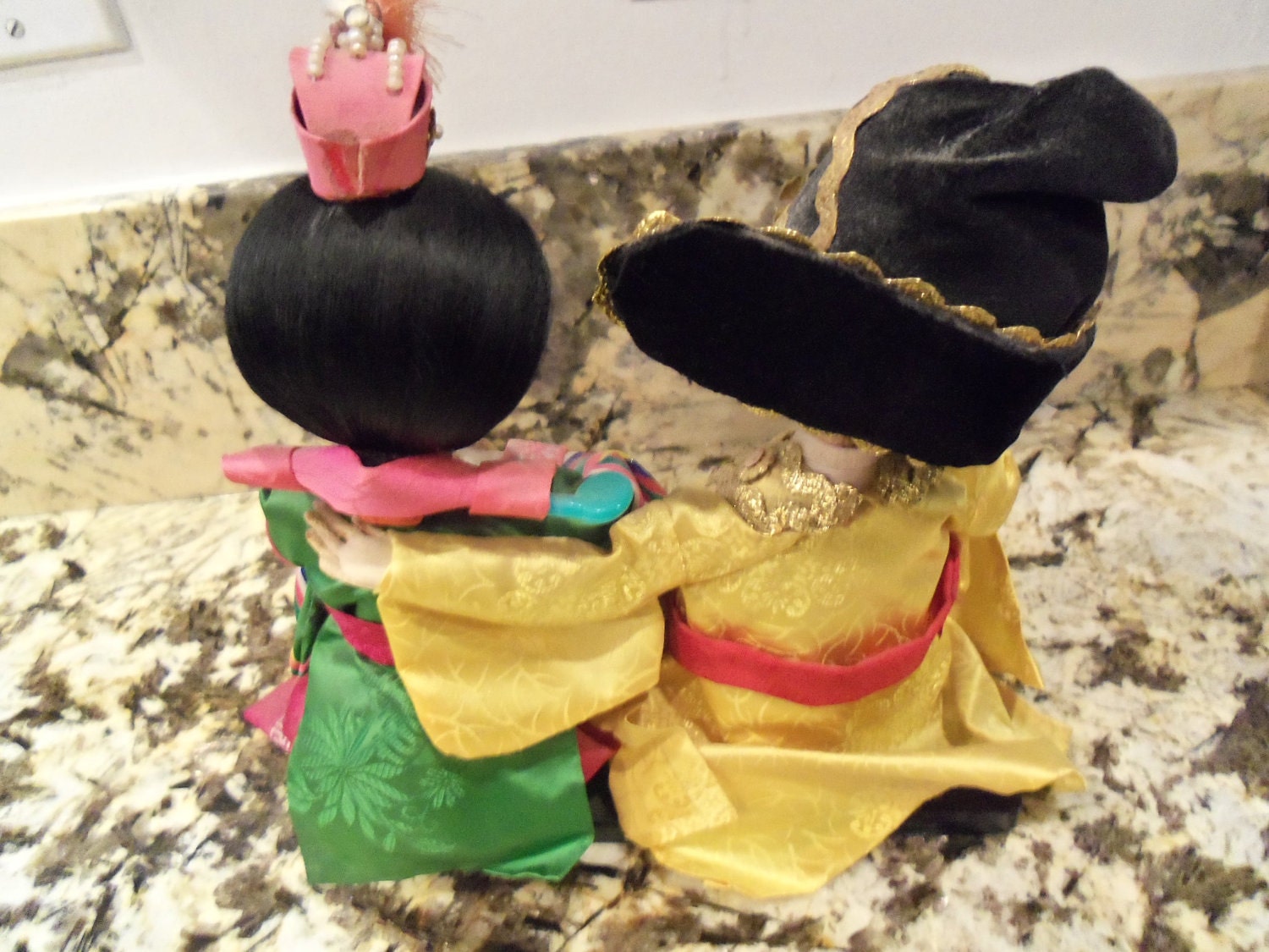 Collectible Vintage Dolls Oriental Japanese Asian Korean Style Made in Korea 1960's Figurines