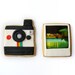 polaroid camera and custom photo cookies gift box (8 cookies)