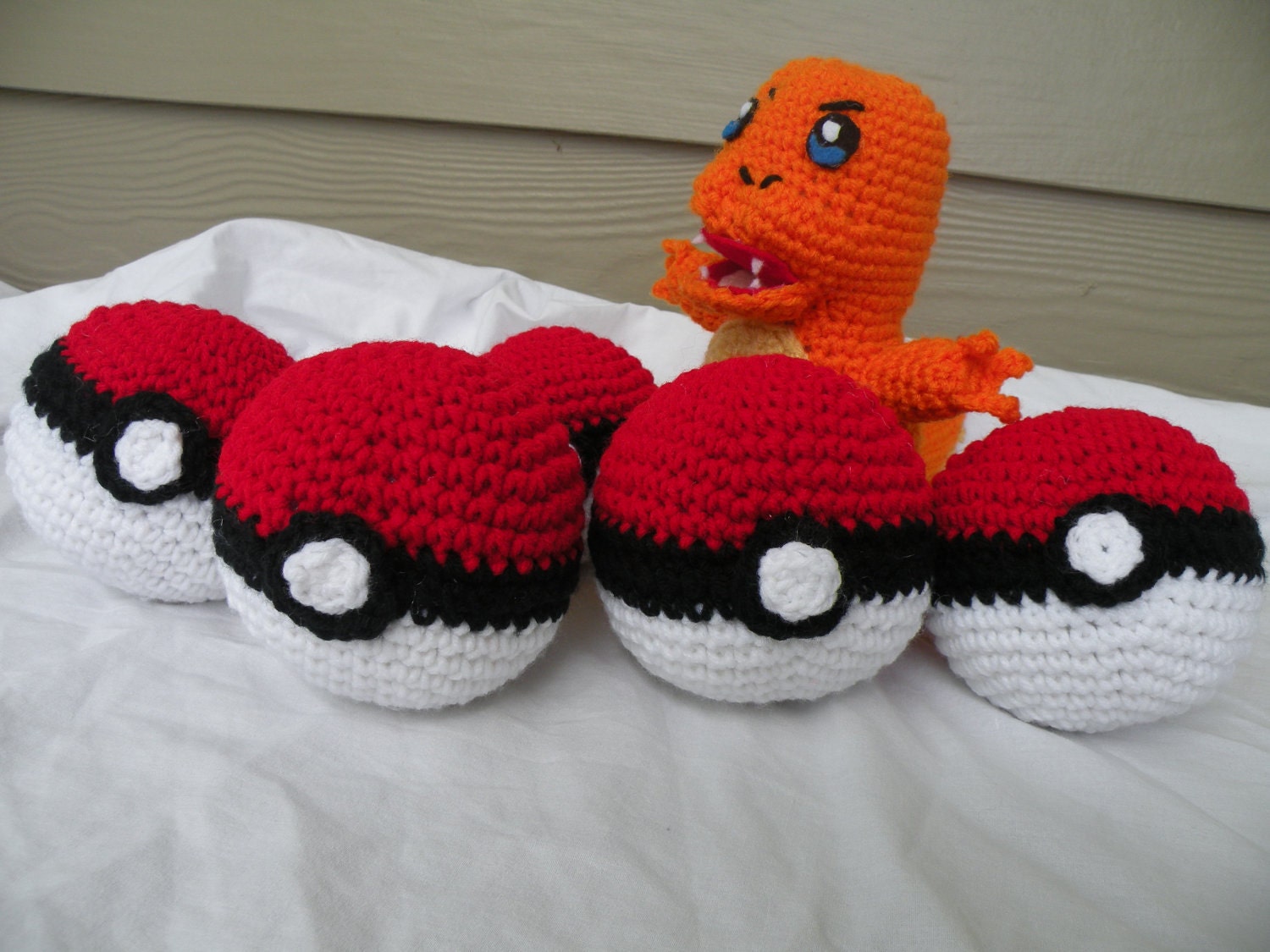 PokeBall inspired by Pokemon Crochet Plush