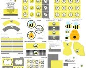 Custom, Printable Happy Bee-Day Party- Standard Package Il_170x135