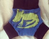 Small Wool Soaker- Alligator