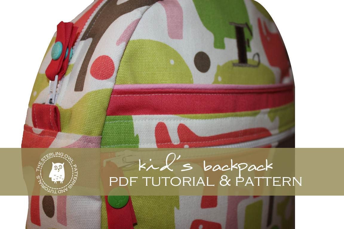 Kids Backpack - PDF Tutorial & Pattern