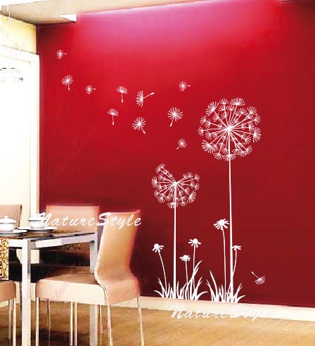 Dandelion wall decal nursery wall decal baby wall decal room wall decal flower vinyl wall sticker wall decal children-Dandelions