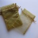 Set of 10 Old Gold Organza Bags (5x8)
