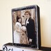 Mr and Mrs Wedding decoration black painted wooden blocks shabby chic vintage wedding personalized photo Christmas gift