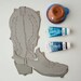 WALL Art COWBOY Boots YeeHaw LINOCUT, 11 x 14, Children's Decor, Bathroom Art, Mudroom Art, Cowboy Art
