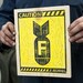 Caution F-Bombs Wood Sign - Made from Linocut Man Cave