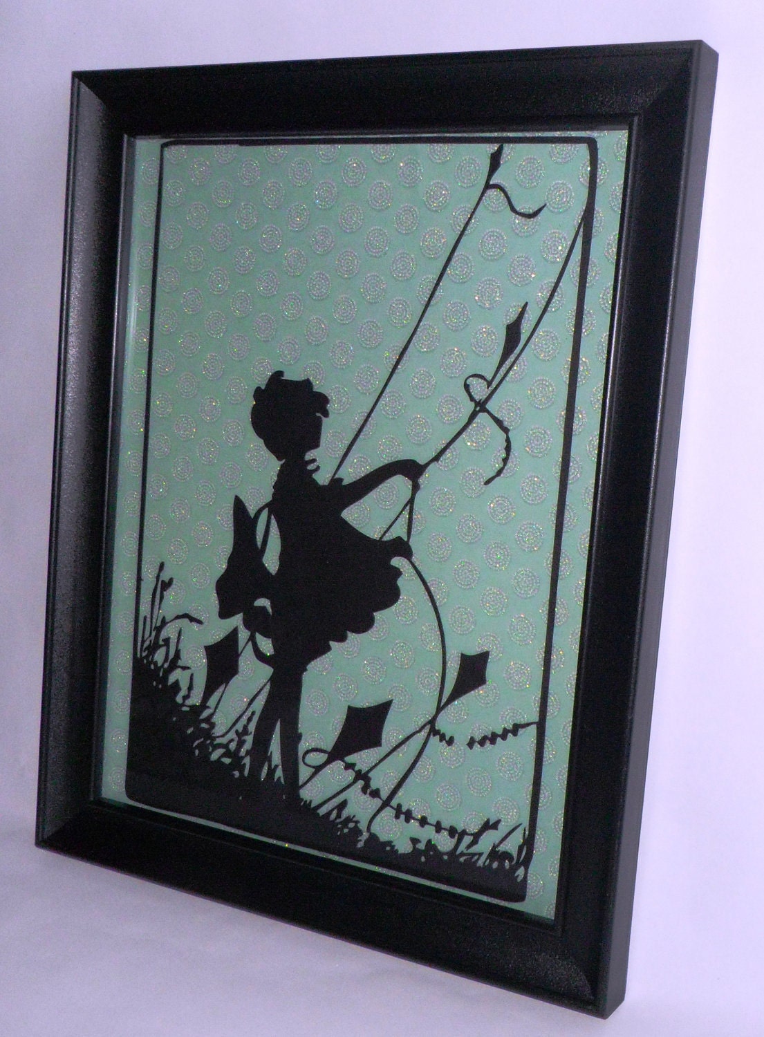 Art Hanging Silhouette Art for a Boy or Girl Perfect for a Children's Room and for kids art