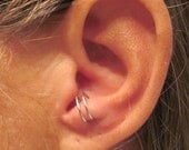No Piercing "Simple Loops" Ear Cuff for Anti Tragus 1 Cuff Color Choices