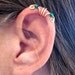 No Piercing "Crystal Double Up" Ear Cuff for Cartilage Helix Handmade 1 Cuff Color Choices