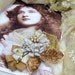 Flower Pin Brooch Corsage With Vintage Lace