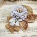 Flower Pin Brooch Corsage With Vintage Lace