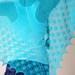 Hand knit shawl in turquoise blue aqua lace  scarf gift for her MADE TO ORDER
