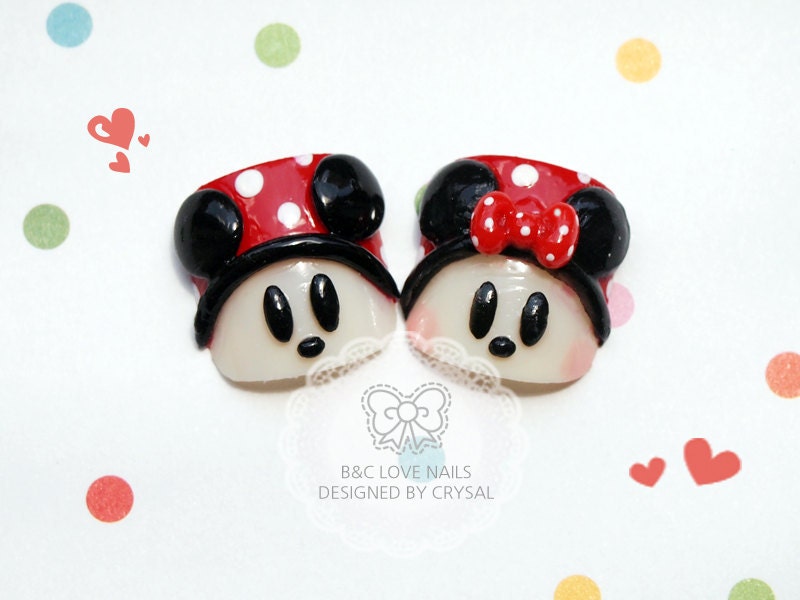 Summer Fake Toenails - " Mickey & Minnie "