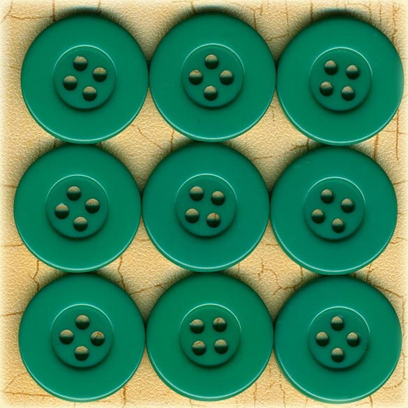 9 Vintage Seafoam Jadeite Green Plastic Sewing Buttons 7/8 inch 22mm