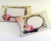 Weding Pillow Boxes, Vintage Flower Design, Shabby Chic Style, perfect for weddings and gifts.