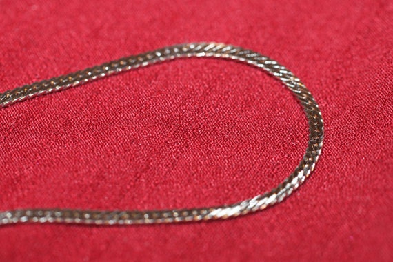 Vintage Avon Silver Toned Flat Snake Chain Bracelet FREE SHIPPING