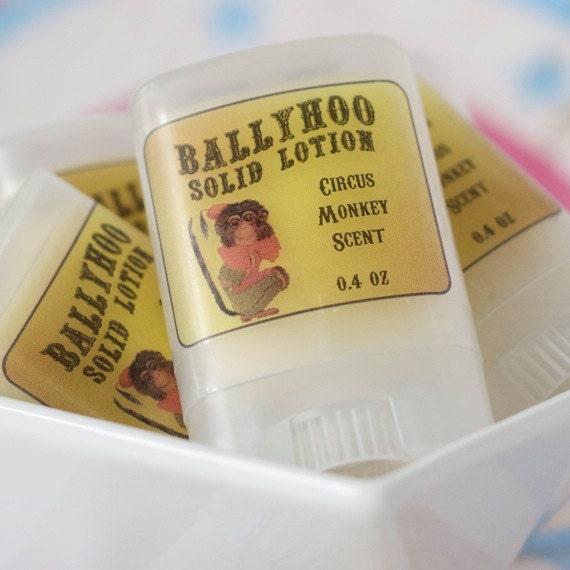 Circus Monkey lotion stick - banana pudding scent