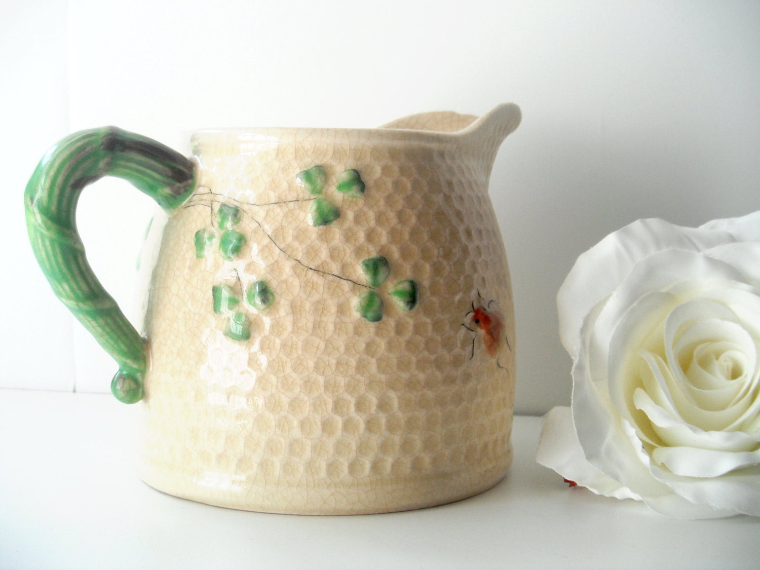 Honeycomb Pitcher, Occupied Japan, Bees & Clover