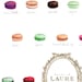 Macaron Flavors Laduree Menu Chart Watercolor Painting - Digital Print 8 x 10 Laure