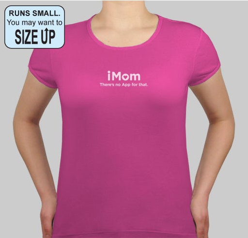 imom - there's no app for that - Bella Girly Short Sleeve Crew