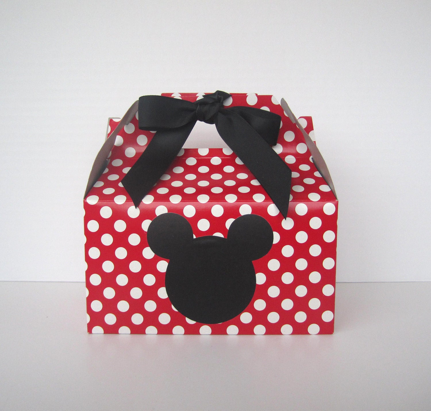 Set of 5 Mickey Mouse Favor Boxes - Mickey Mouse Party Treat Boxes