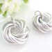LAST PAIR Love Knot Earrings, Silver Love Knots, Silver Chainmaille Earrings, Chainmail Earrings, Handmade by JeannieRichard